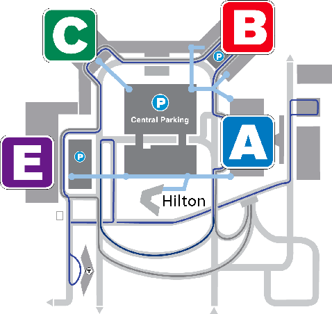 Logon Map, blue lines indicate skyway access