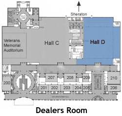 Map Locating the Dealers' Room in the Hynes