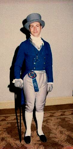 John Hertz dressed in Regency finery
